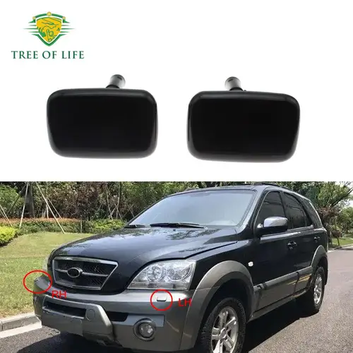 Parachoques delantero faro lámpara lavadora cilindro boquilla de pulverización cubierta de tapa de chorro para KIA Sorento 2003 2004 2005 2006 98450-3E000XX