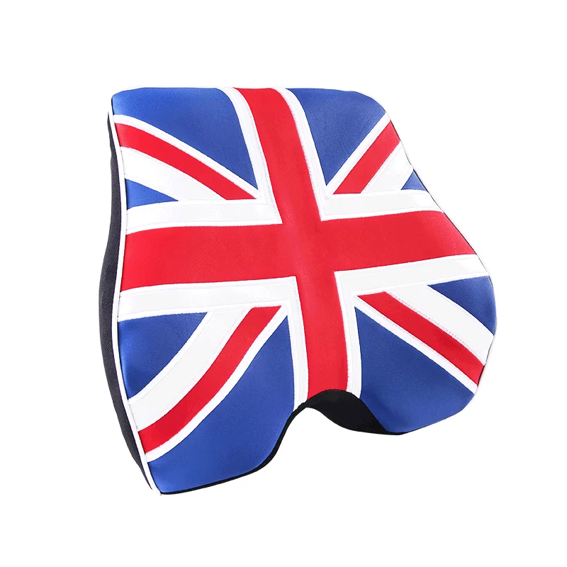 Car Neck Pillow Headrest Pillow Cushion Pillow For BMW MINI Memory Foam UNION JACK Supports Cushion  Car Interior Accessories