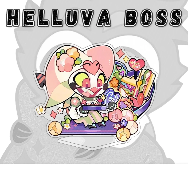 Figura Mini Acrílica de Animação Adulta Helluva Boss Blitzo Moxxie Millie Loona Stella Stolas, Ornamento de Mesa para Fãs