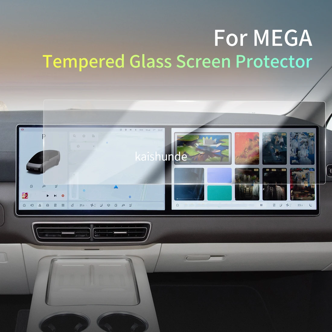 

Car Stickers Meters Protector For 2024 ideal MEGA Tempered Glass Protective Film Display Navigation Vehicle Accessories