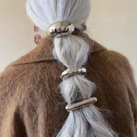 Simple Chunky Hollow Double-layer Metal Hair Clips For Women Hairbands Elastic Scrunchies Hair Ropes Fashion Hair Accessories - Image 4