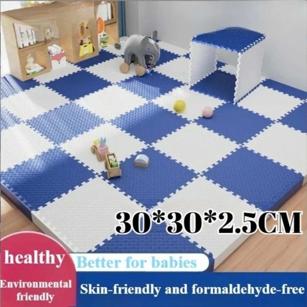 

16 шт. детский игровой коврик толщиной 2,5 см из пенопласта-головоломка, блокирующие напольные коврики 30x30 см, мягкий коврик для ползания, напольный ковер для малышей, детской комнаты