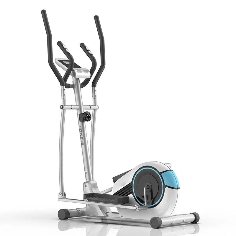 Manual Steel Elliptical Trainer with Seat LED Display Magnetic Cardio Home Gym Equipment