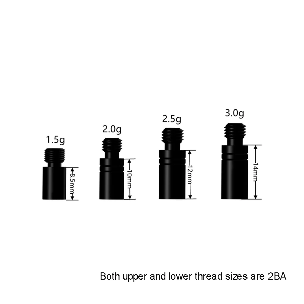 6 peças 1.5g, 2g, 2.5g, 3g dardos de controle de peso livre peso contrapeso adder