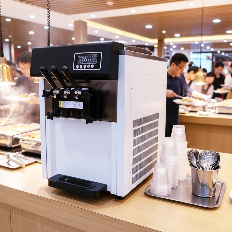 Three Flavor Ice Cream Maker Commercial Machine Ice Cream Soft Serve Ice Cream Machine Commercial