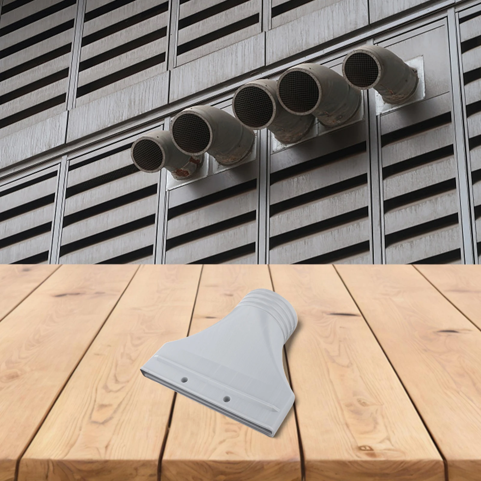 

22x25x2cm Flat Hose Adapter Climate Control Compact Design High-Quality Plastic Long-Lasting Performance Minimal Height