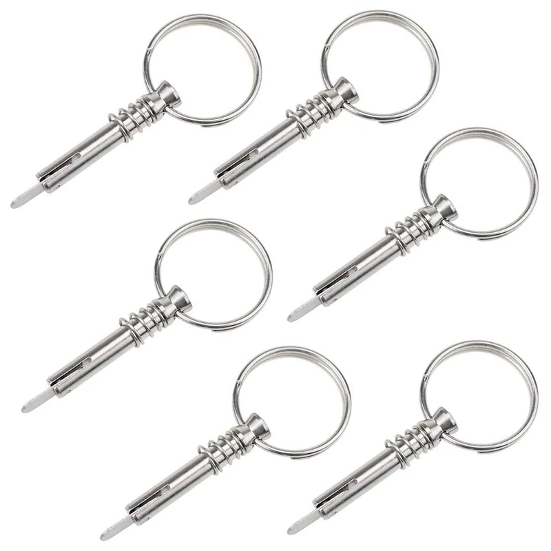 Nuovi perni superiori Bimini per barche con perno a sgancio rapido da 6 pezzi diametro 1/4 di pollice con camma di caduta e molla, hardware marino con anello di trazione