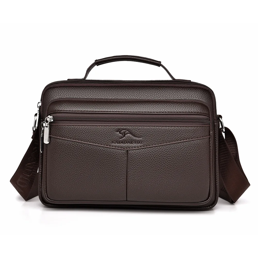 

Men's Pu Leather Shoulder Crossbody Bag 2025 Luxury Fashion Travel Male Handbag High Quality Large Capacity Man Messenger Bag