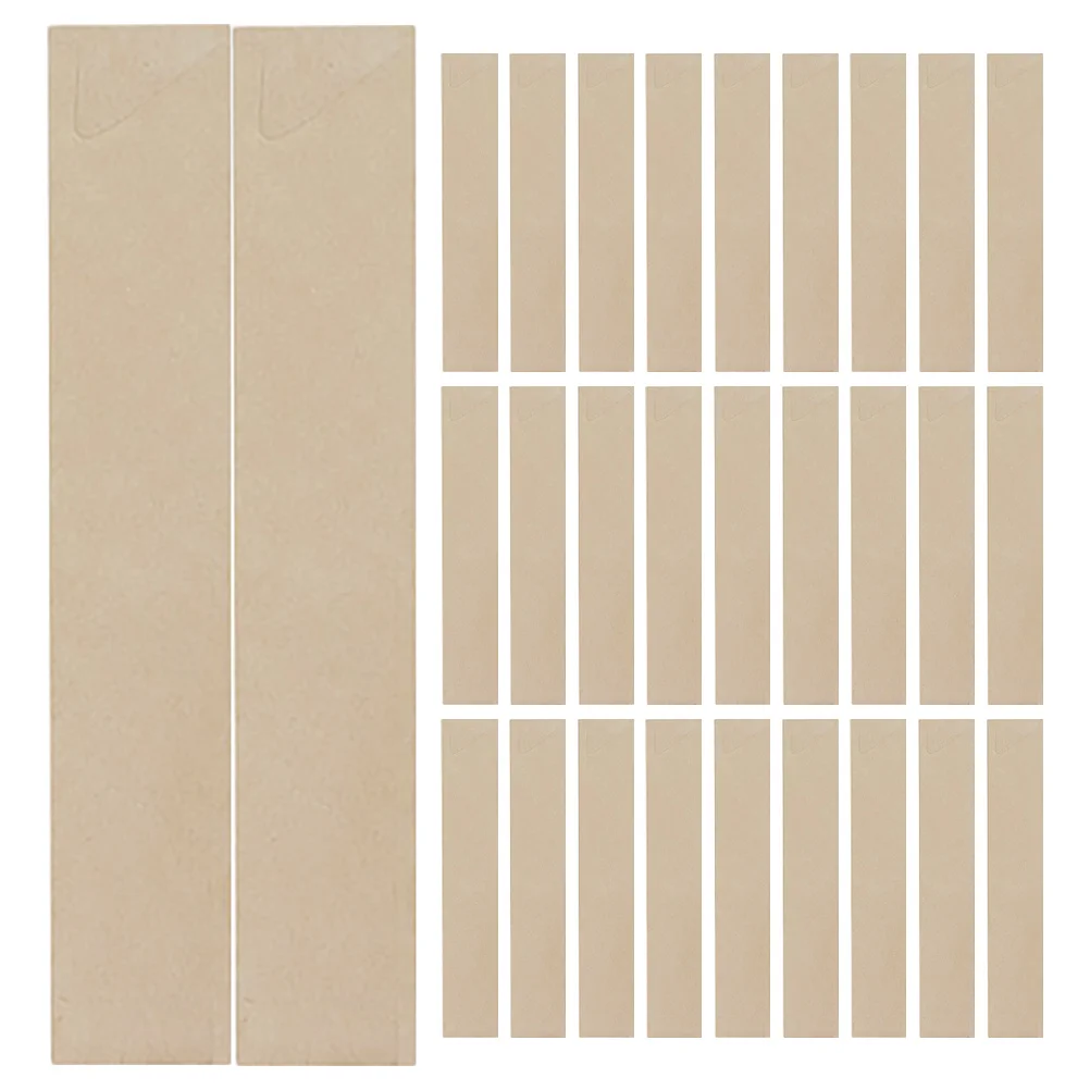 

100pcs Kraft Paper Chopstick Sleeves Thickened Waterproof For Restaurant Takeout Picnic Portable Utensil Holder Disposable