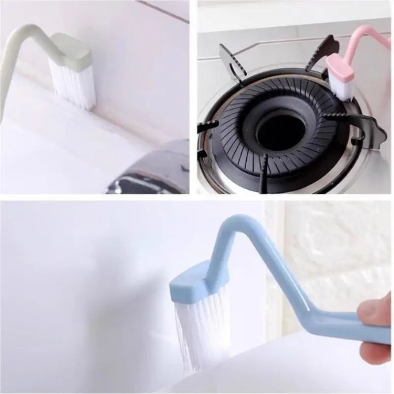 1/2/3Pcs Curved Toilet Brush Long Handle Bristle Free of Dead Ends Practical Bathroom Accessory for Home Cleaning