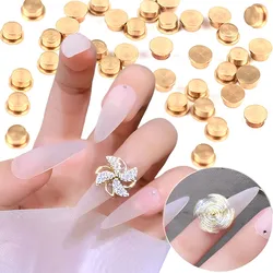 5/1pcs Metal Rotating Bearing Shaft 3mm/5mm Mini Rotable Beads Nail Charms 3D Spinning Tool For DIY Nails Art Decorations