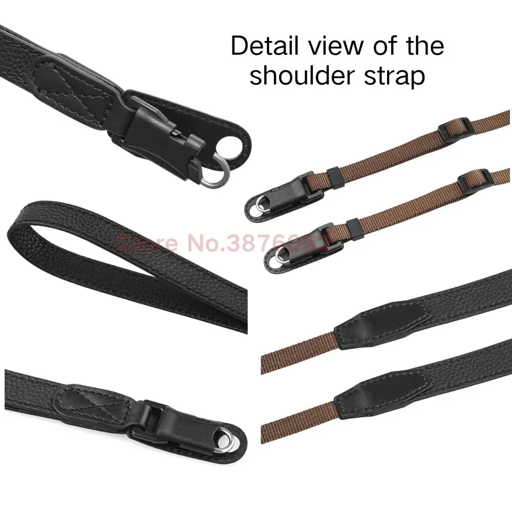 Genuine Leather Quick-Release Camera Strap Compatible with Leica Fuji Sony Snap-On Quick-Release Strap Adjustable and Durable