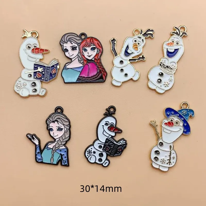 10pcs Cartoon Anime Charm for Jewelry Making Enamel Necklace Earring Bracelet Pendant Diy Accessories Alloy Metal