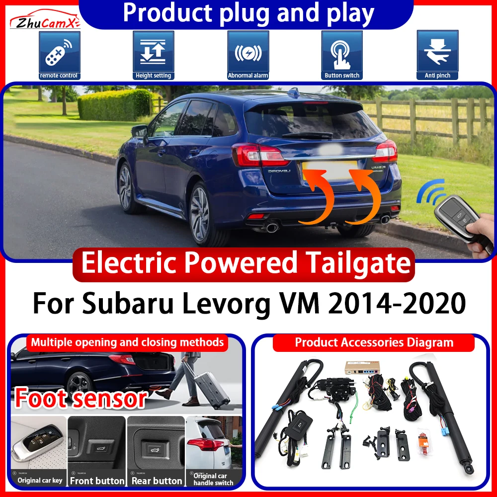 ZhuCamX Electric OEM Powered Tailgate for Subaru Levorg VM 2014-2020 Anti-Pinch Smart Intelligent Trunk Control Gate Lift Kit
