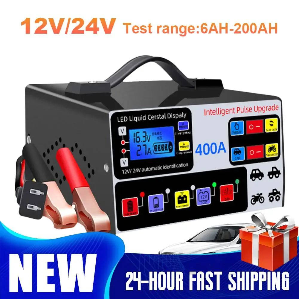 

Intelligent Pulse Repair Charger 400A Battery High Power Fast Charger Five-Stage Intelligent Pulse Repair Charger For Auto Cars