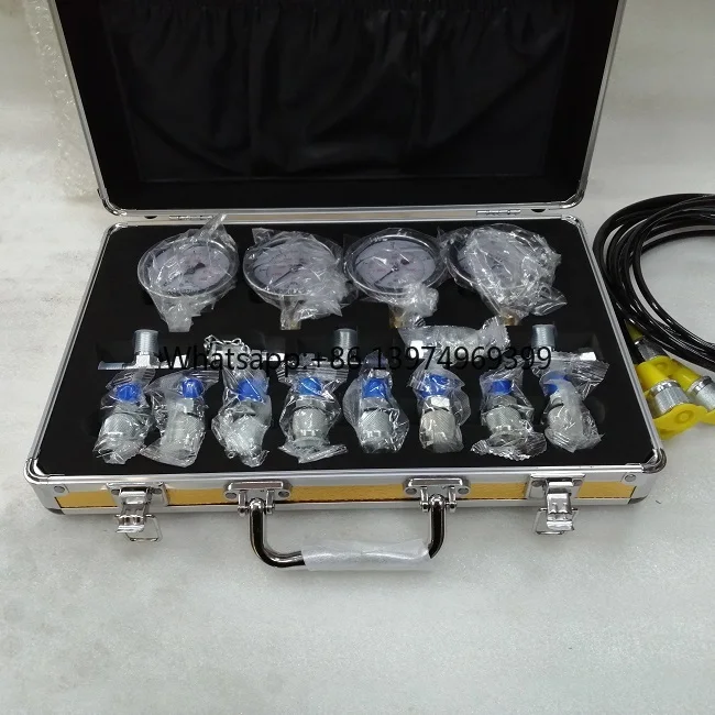 Stock Parts Hydraulic test Gauge Kit 10/25/40/60 Mpa Gauges 4 Gauges Hydraulic Pressure test Tool Kit