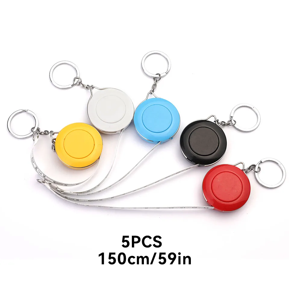 Fniiva 1/5pcs 150cm Tape Measure Portable Soft Measuring Tool Flexible Ruler Sewing Tailor Office Measure Waist Measure