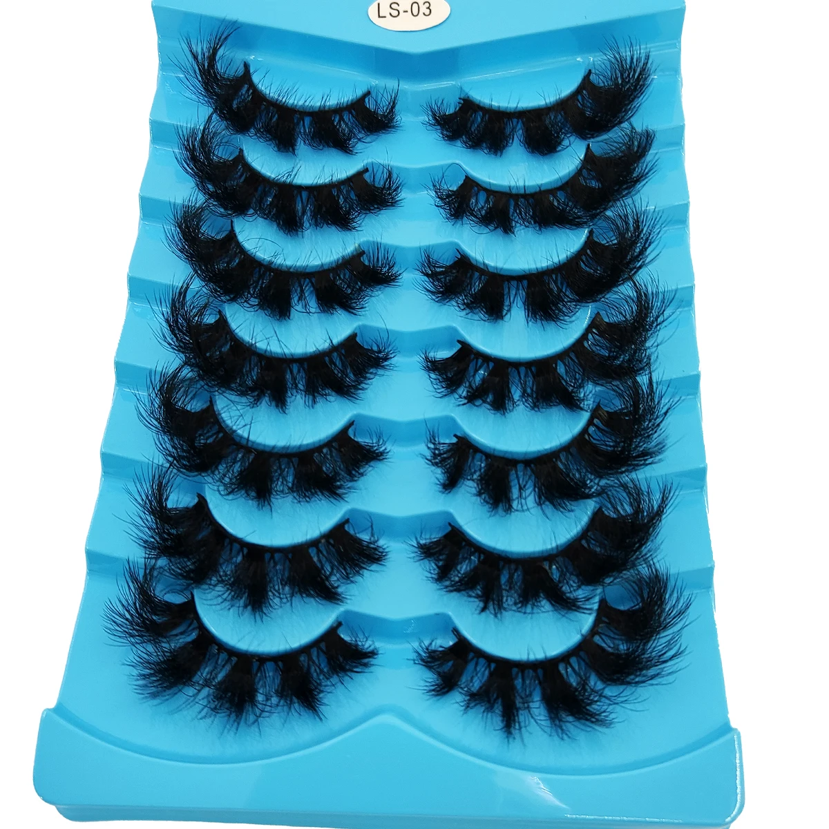 新しい7/10ペアのナチュラルキャットアイロングメイクアップ3Dミンクまつげエクステンションミンクまつげ美容