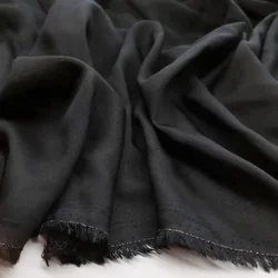 On Sale Black Silk Cotton Fabric Soft Sewing Dress Costume DIY Tissue