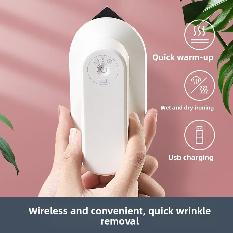 

Миниатюрный беспроводной утюг с функцией зарядки, портативный для дома, общежития и путешествий, ручной отпариватель для одежды.