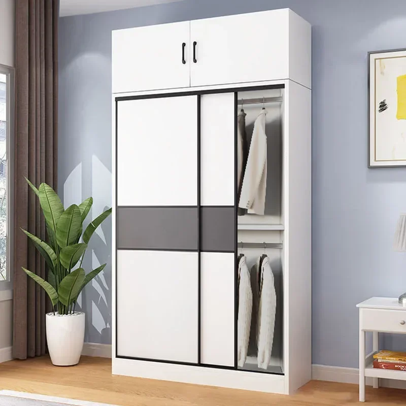 

White Storage Wardrobes Display Nordic Apartment Clothing Rack Free Shipping Cabinets Armoire Chambre En Bois Home Furniture