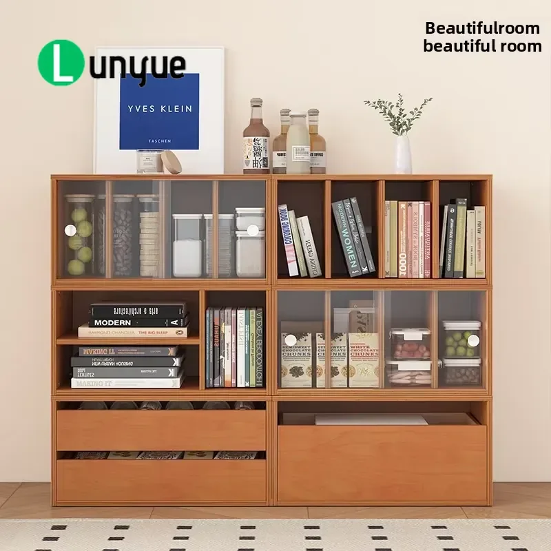 Nordic Marine Style Modular Combination Cabinet for Living Room Dining Room Display Storage Bookcase Home Furniture