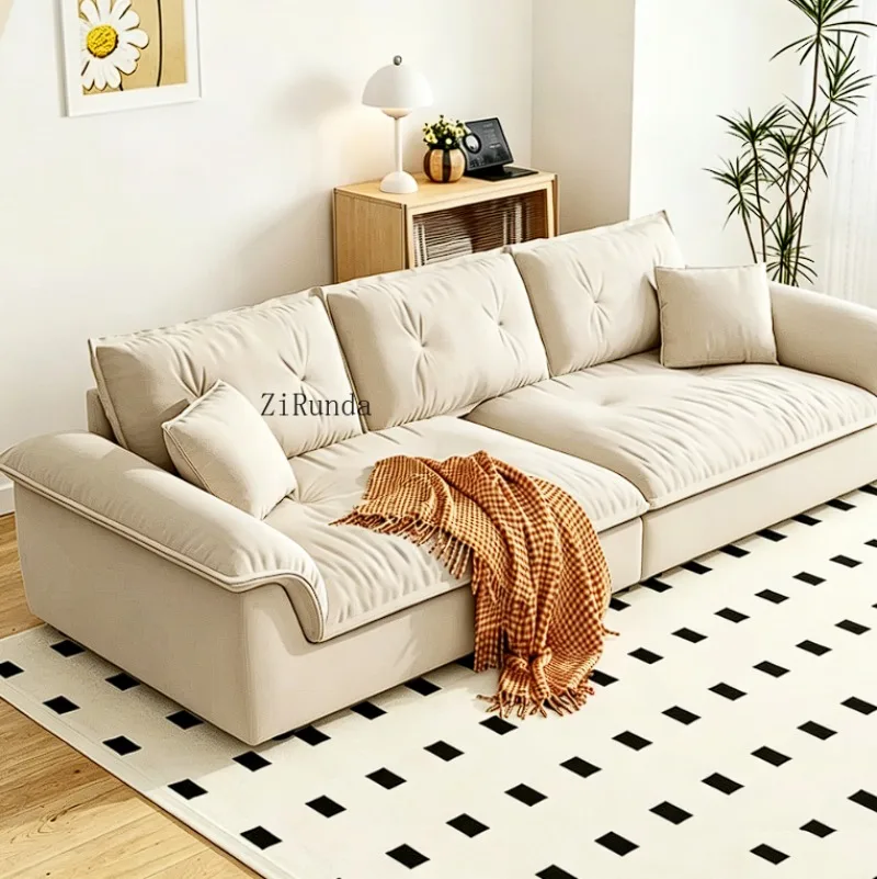 Lifestyle Home Furniture Durable High Elastic Ergonomic Cushion Straight Sofa with Removable Cover