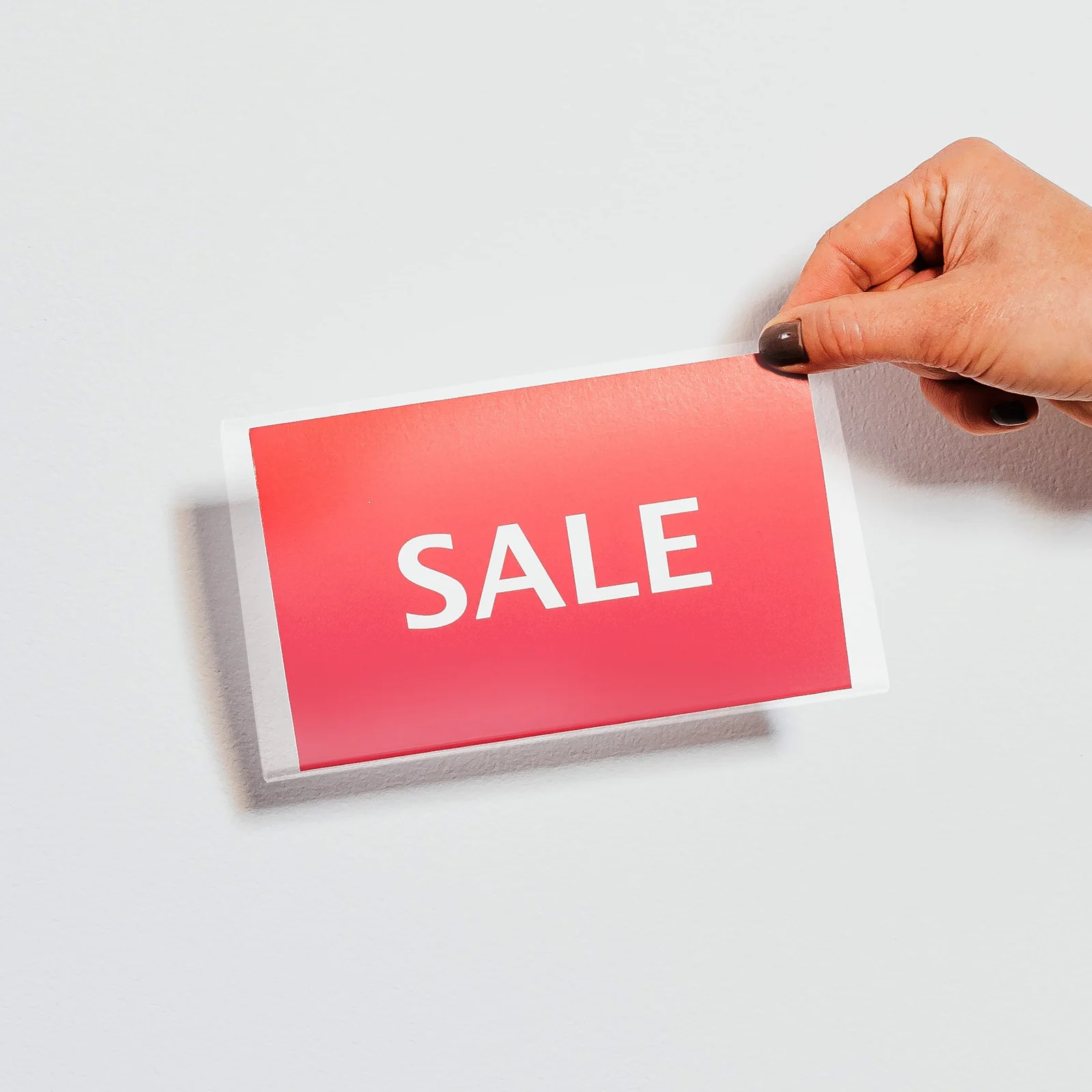 

6Pcs Flat Price Tag Holders Acrylic Sign Stand Vertical Sign Holders for Supermarket Store Price Display Advertising Accessories