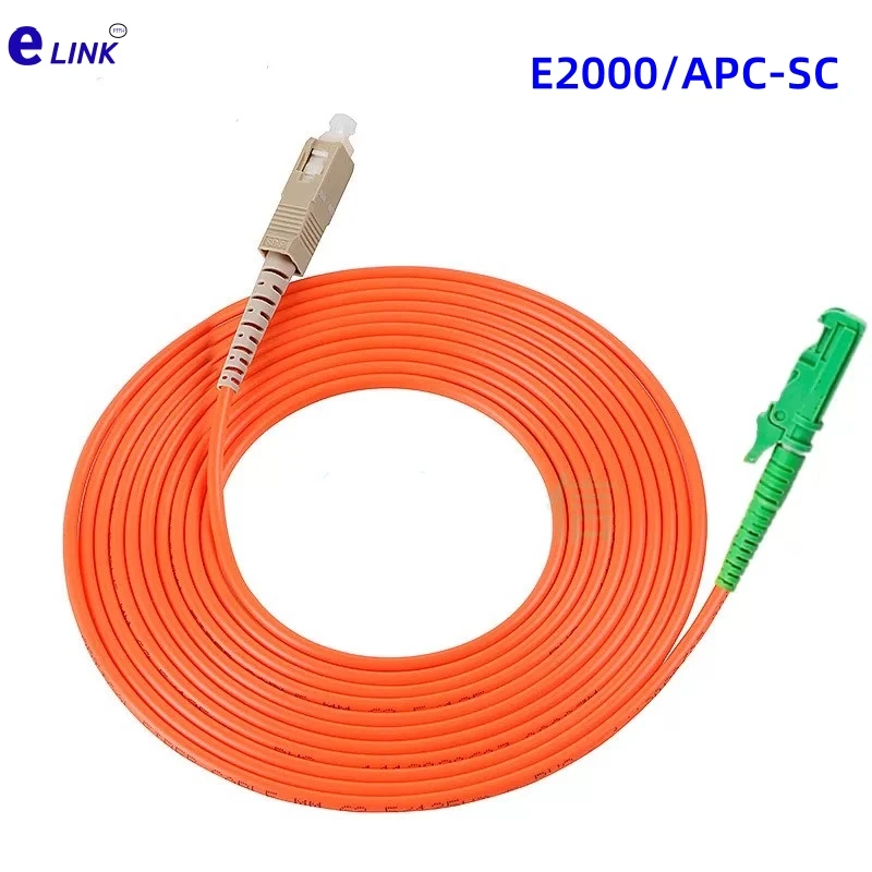 fiber patch cord E2000APC-SC simplex OM1 OM2 1M 2M 3M 5M 7M 10Mtr optical fibre jumper Multimode SX E2000-SC 50m 30m 20m