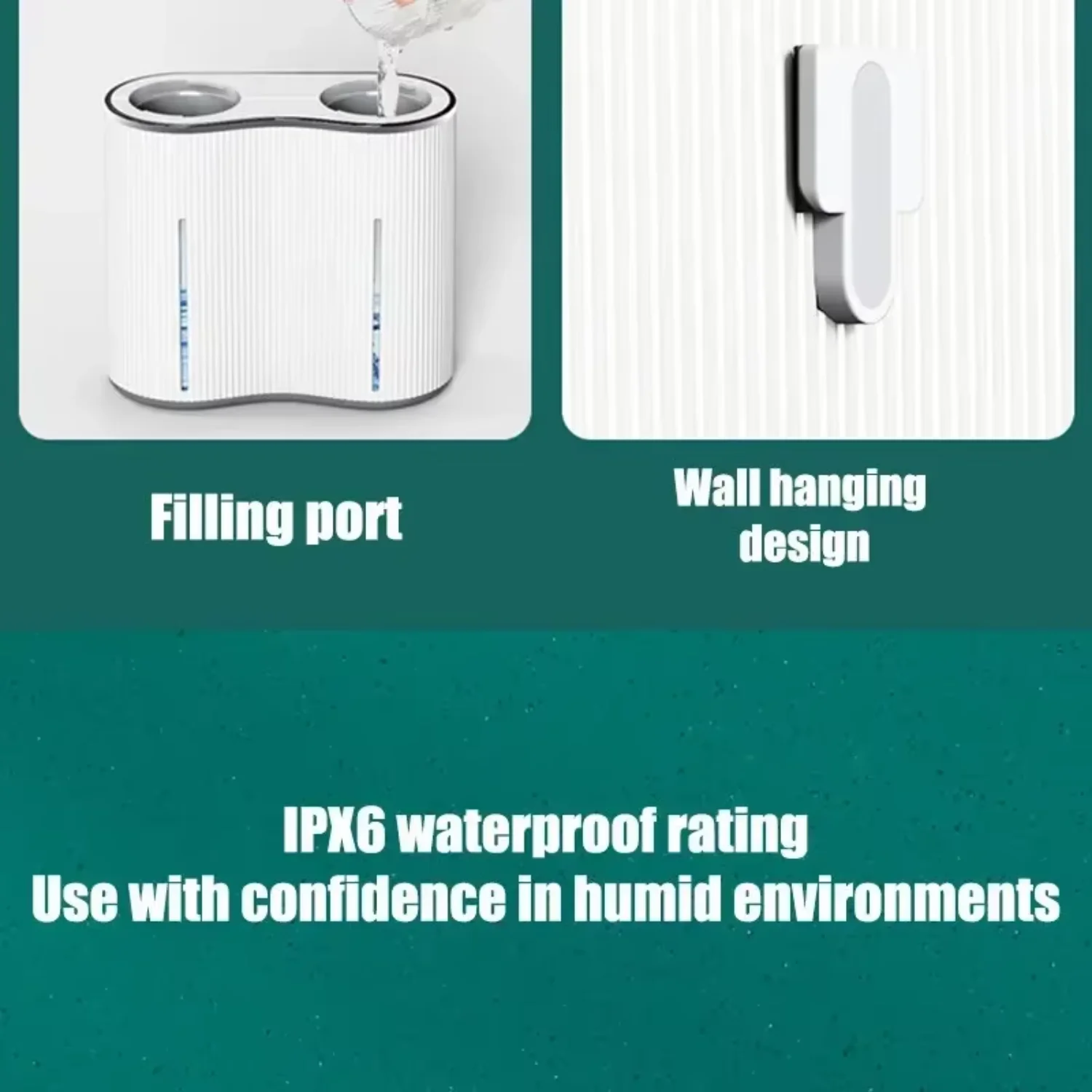 비썹 dedi서 스마트 더블 헤드 자동 비 aika식 폼체체체tı서, 빗걸이되고외선 센서, 욕실용 IPX5, 4