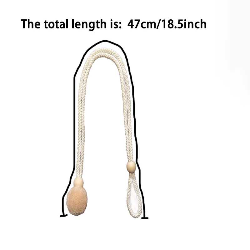 2pc 양모 공 커튼 스트랩 커튼 스트랩 커튼 스트랩 커튼 매달려 공 조절 커튼 스트랩