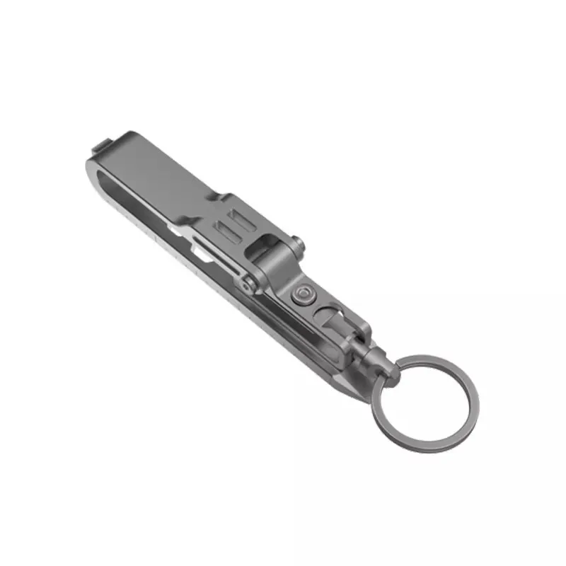Titanium Alloy Pin Keychain Belt Buckle Car Key Belt Sports Casual Pants Multi-Functional Quick-Release Lock Clip Gift
