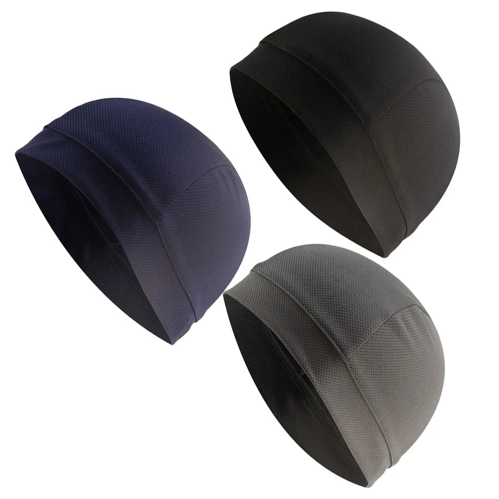 

3Pcs Cycling Sports Liner Cap Breathable Quick Dry Soft Windproof Sweat Absorbing Innerwear Outdoor Football Motorcycle Black