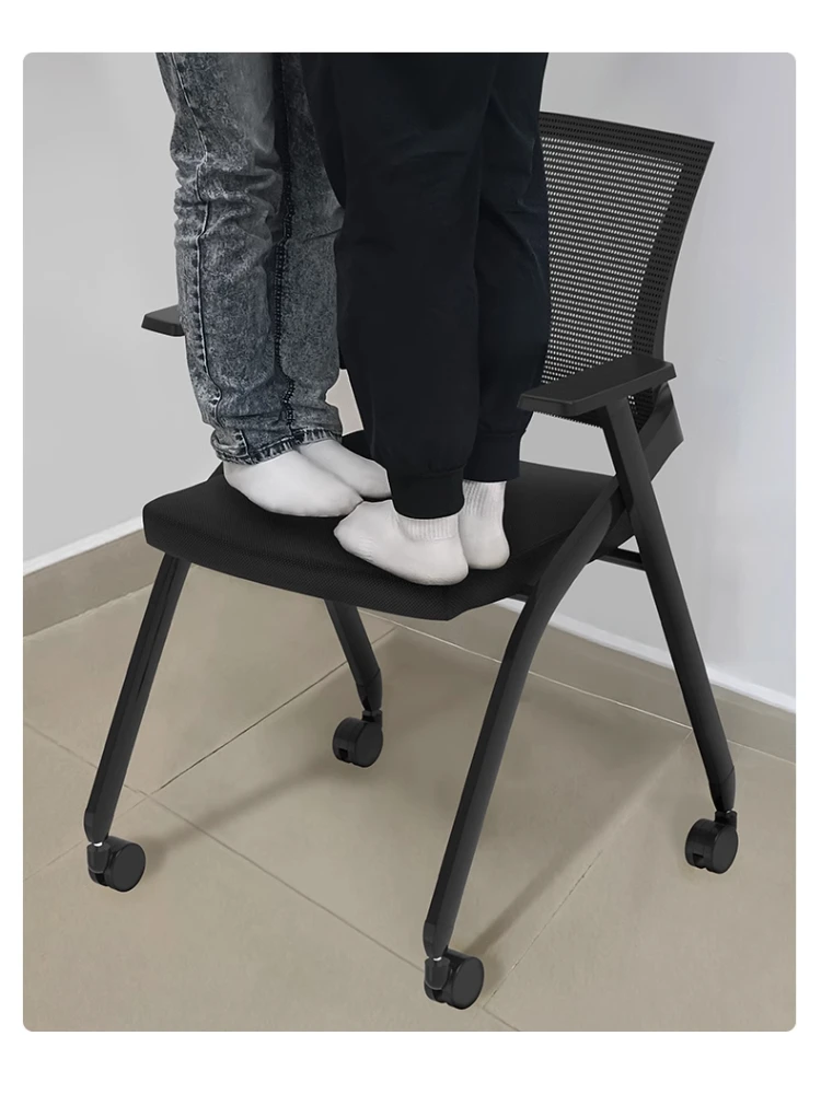 Computer Chair Home Folding Mesh Office Chairs Conference Movable Gaming Chair Portable Comfortable Backrest Chair With Wheels