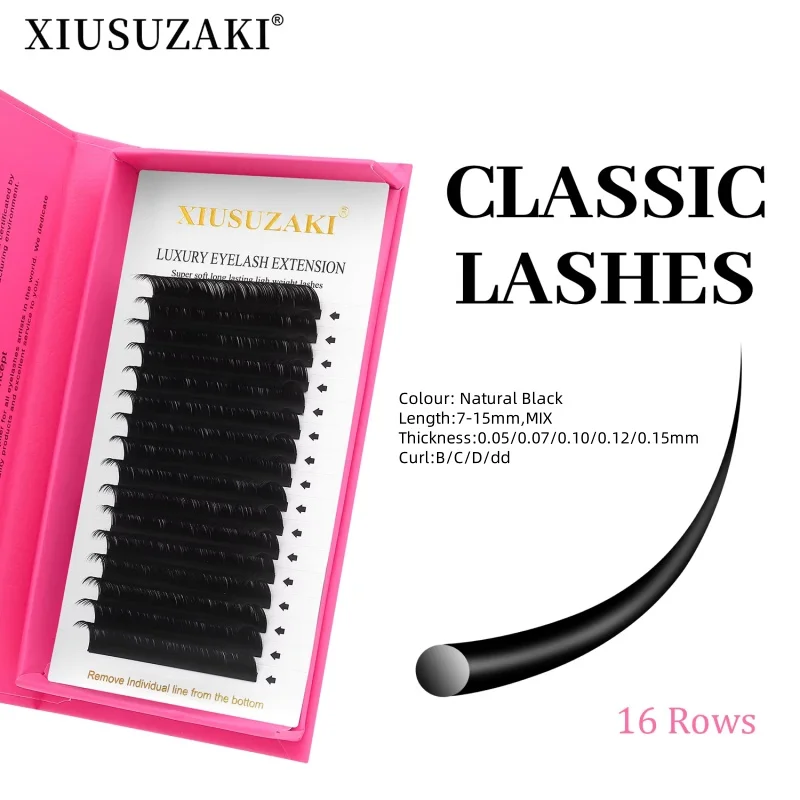 

7-15mm Classic Eyelash Extensions Matte Black Professional Volume Individual False Eyelashes Suppliers Makeup Cilios Beauty