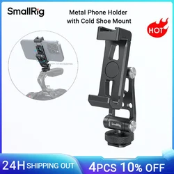 SmallRig Metal Phone Support with Cold Shoe Mount Phone Support for DJI RS 3 /RS 3 Pro/ RS 3 Mini /RS 4Pro/RS 4 w Cold Shoe 4382