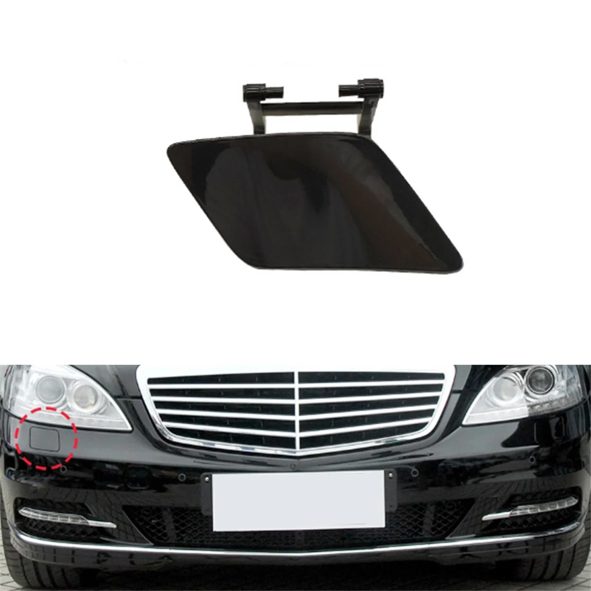 Car Right Front Bumper Headlight Washer Spray Nozzle Cover 2218801405 for Mercedes-Benz S Class W221 2009-2013