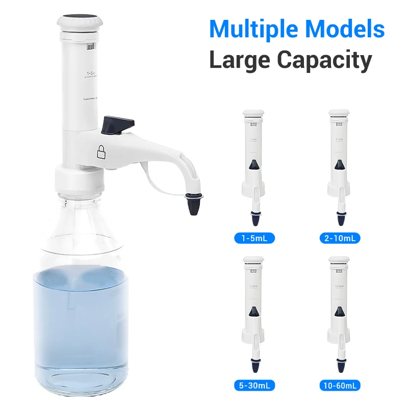 WESTTUNE Bottle Top Dispenser Autoclavable Adjustable Laboratory Dispensers Lab Equipment Without Bottle for Laboratory Research
