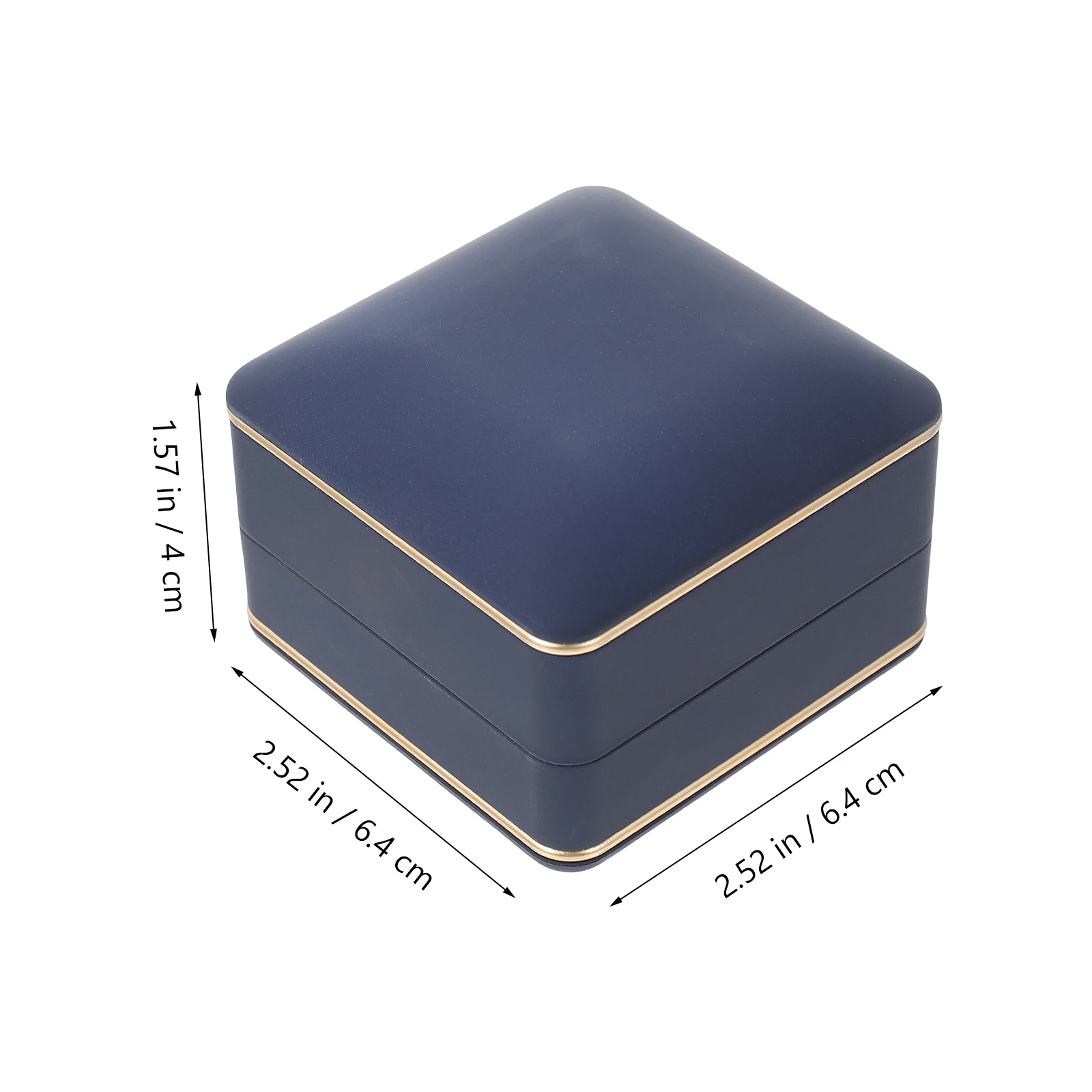 

Women LED Light Ring Box Jewelry Gift Case Storage Blue Plastic Lighted Container
