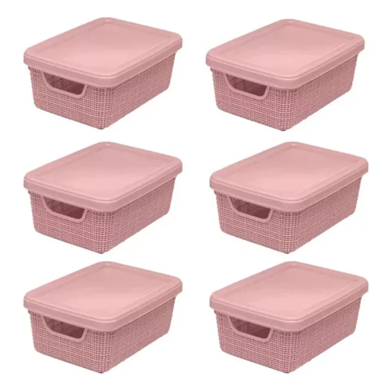 

Small Organizer Basket With Lid Laundry Cabinet 1.8 L Boxes, Boxes and Baskets Decorative Boxes