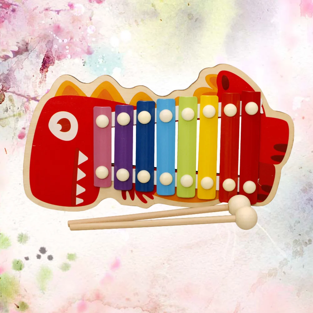 1 Box of Cartoon Serinette Childrens Children’s Children’s Children’s Toys Wooden Hand Knock Piano Xylophone Childrens