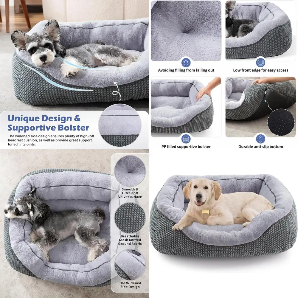 

Medium Orthopedic Dog Bed, Washable & Anti-Slip, Comfortable for Medium Dogs (30x24x9)