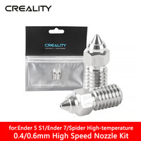 Creality Ender 5 S1 0.4/0.6mm High Speed Nozzle Kit For Spider High-temperature Hotend Ender 7 Nozzles 2PCS 3D Printer Parts