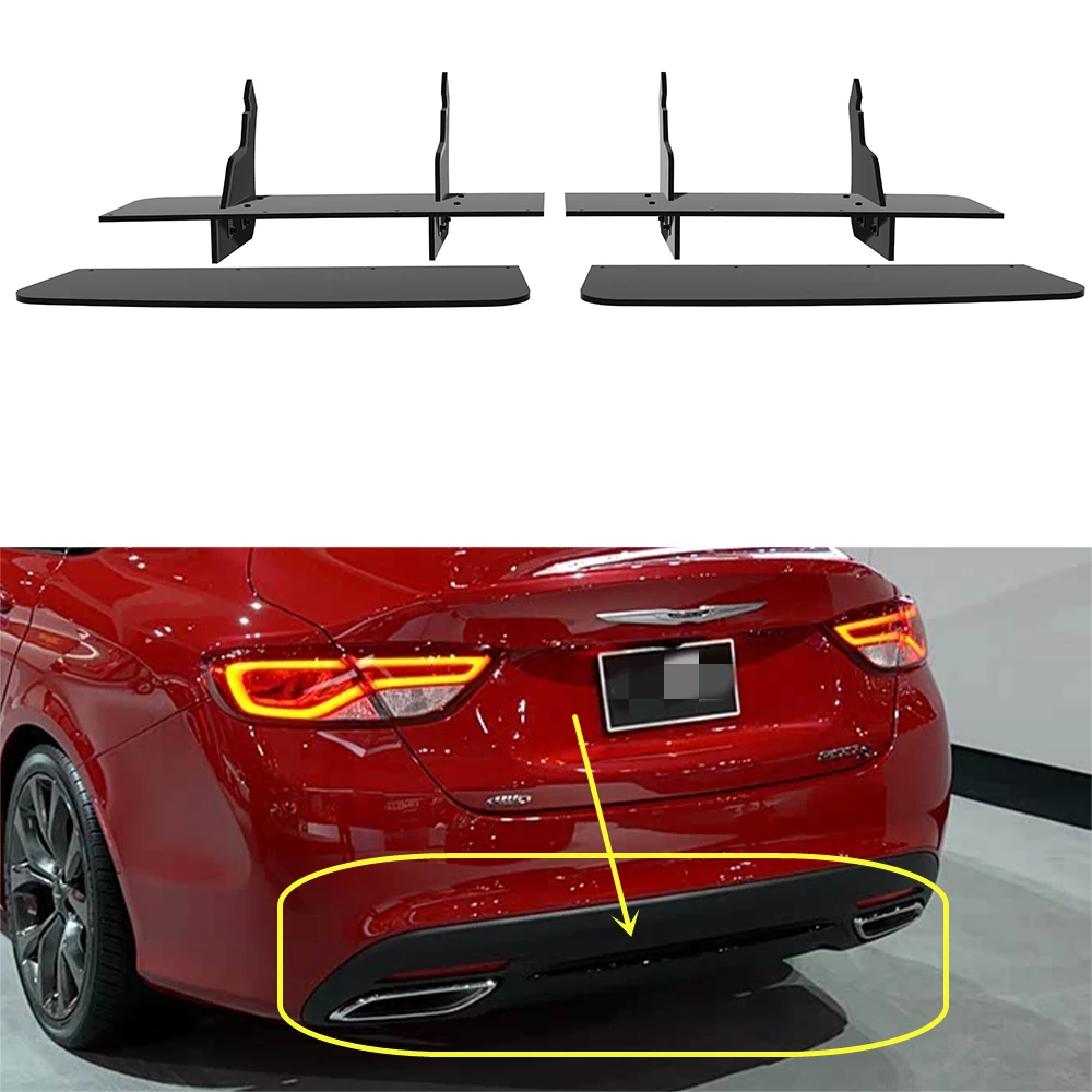 

For Chrysler 200 S 2015 2016 Year Fin Diffuser Rear Bumper Lips Spoiler Splitter Body Kit Accessories