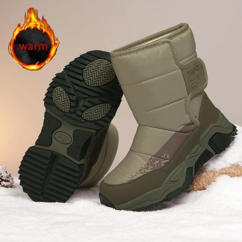 

Зимние детские удобные теплые зимние ботинки, уличная теплая походная обувь, нескользящие повседневные кроссовки, модные детские ботильоны