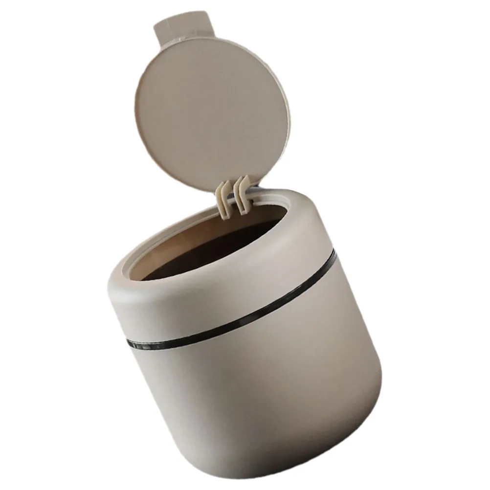 

Trash Can with Lid Mini Waste Bin for Home Office Living Room Desk Paper Basket Sturdy Plastic Garbage Container