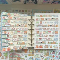 1/8PCS Korean Cute Bear Stickers Cute Small Pattern Cartoon Animal Stickers Journal Notebook Diary Diy Decorative Stickers 5