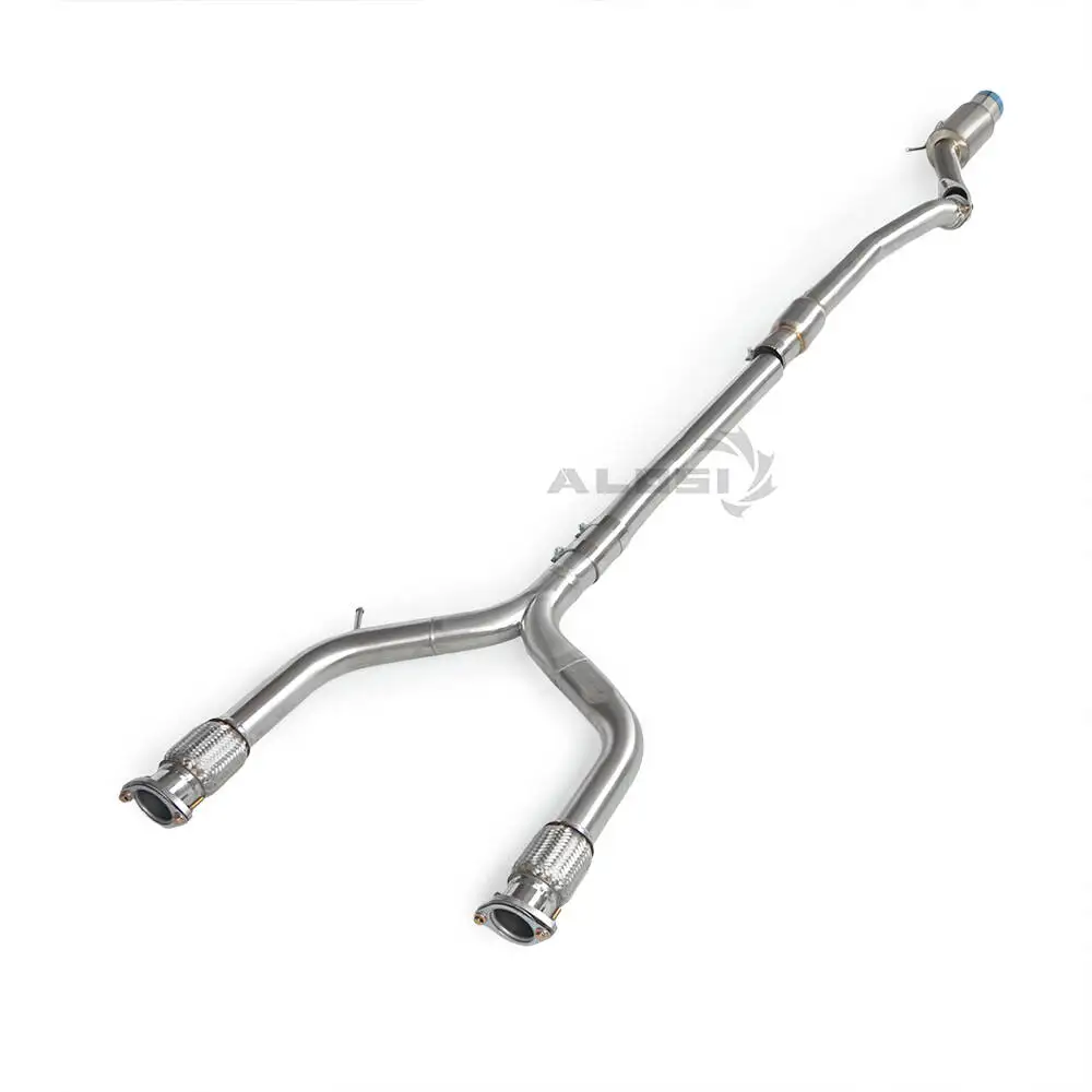 Cat back exhaust for Infiniti Q50 2.0T  2014-2022   Large caliber pointed exhaust with front Y-shaped pipe ALOSI high-performanc