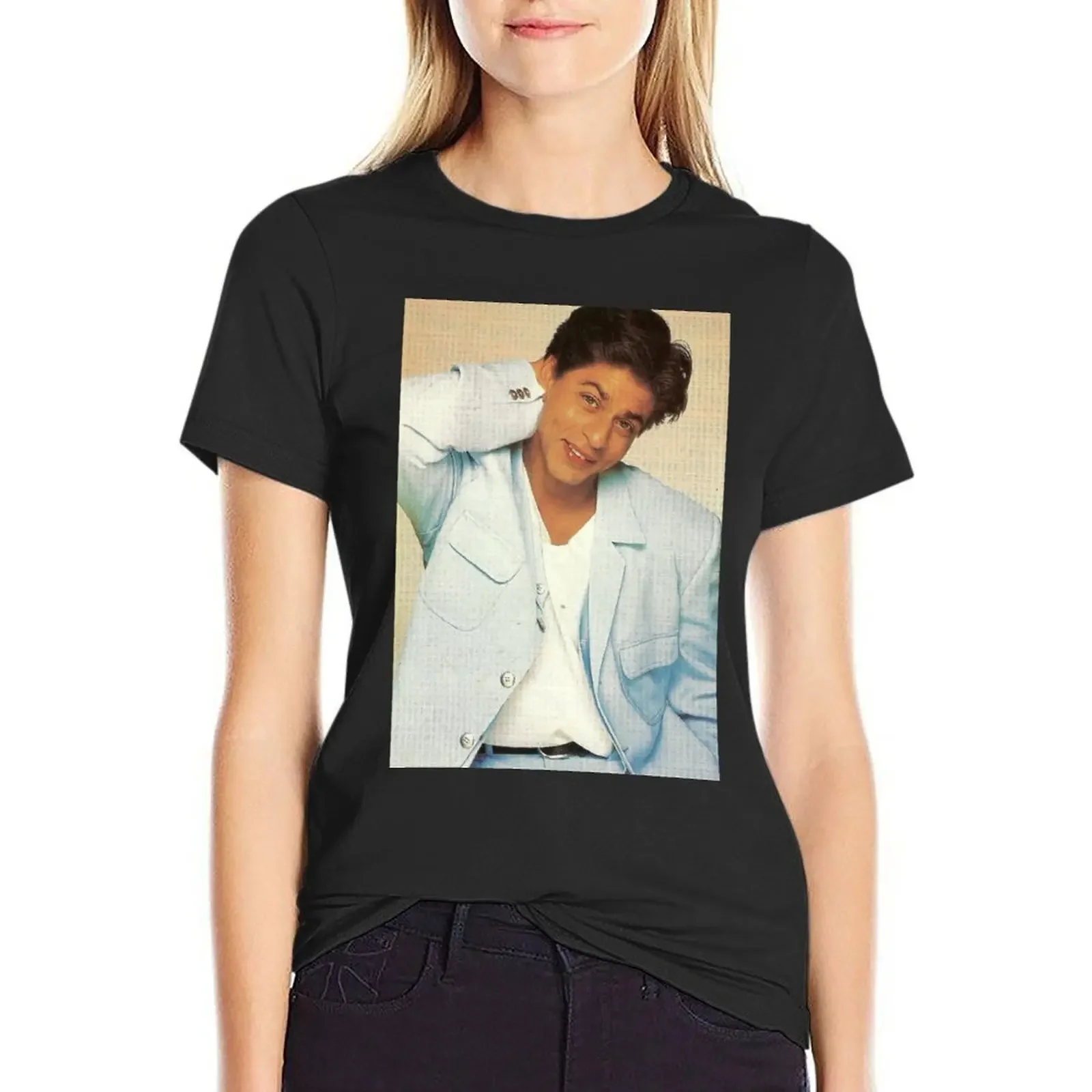 

shahrukh khan T-Shirt female customizeds funnys customs t-shirt dress for Women plus size