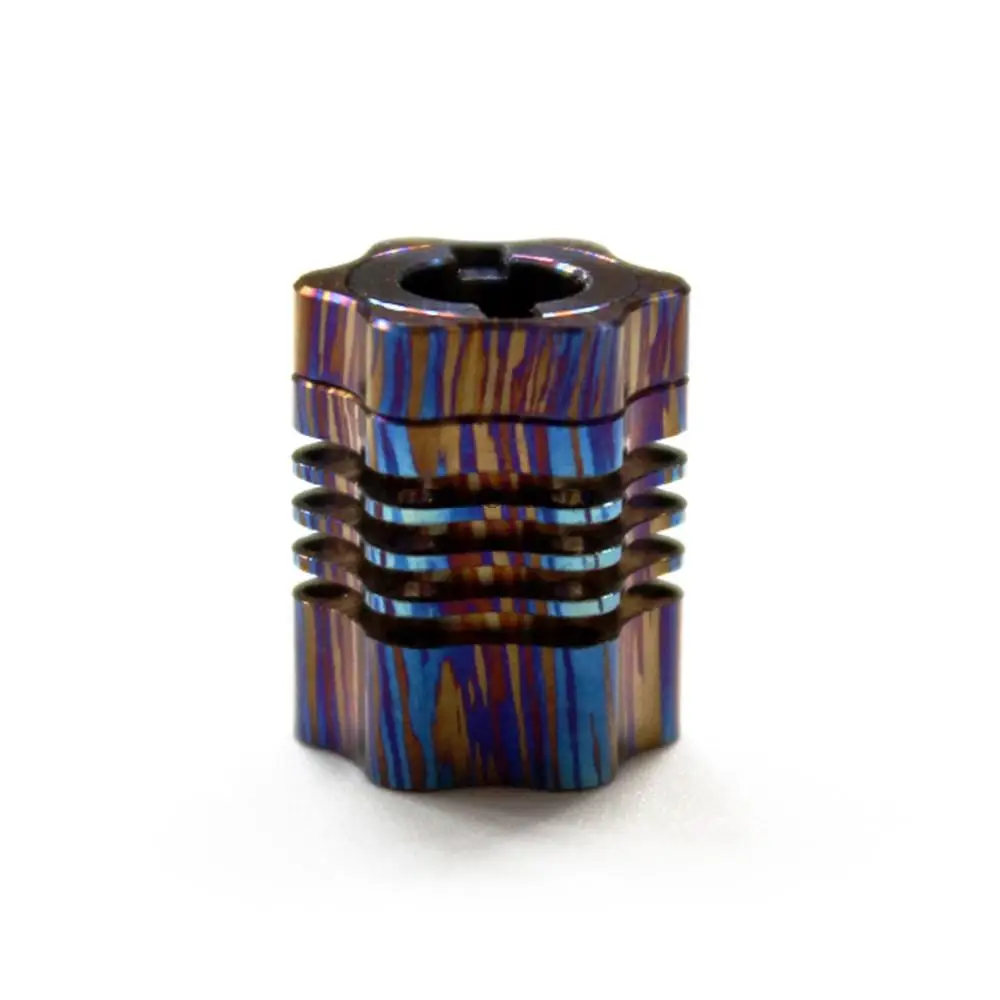 Original Titanium Damascus EDC Umbrella Cord Pendant Glow-in-the-Dark Knife Beads Necklace Pendant Zipper Heads